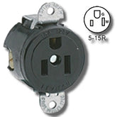 Leviton 5258-SS Single Receptacle, Short Strap